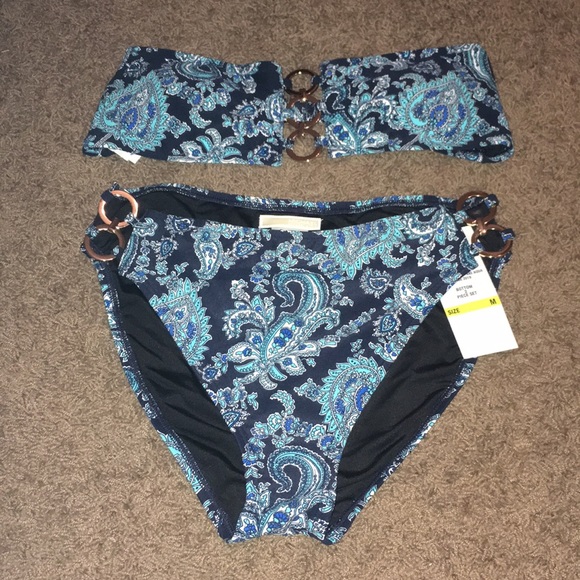 Michael Kors Printed-Ring High-Waisted Bikini - M - Picture 7 of 8